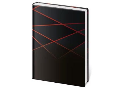 Zápisník Vario L 14,5 x 20,5 cm - BLACK DESIGN linajkový