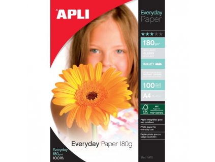 Fotopapier APLI, A4 Everyday, 180g, 100 hárkov