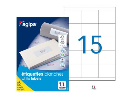 Etikety univerzálne 70x50,8mm Agipa A4 100 hárkov