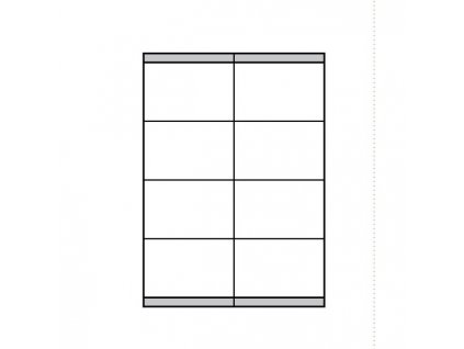 Etikety univerzálne 105x70mm Etibox A4 100 hárkov