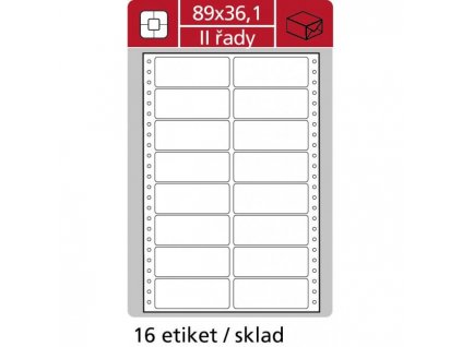 Etikety tabelačné 89x36,1mm APLI 2 radové