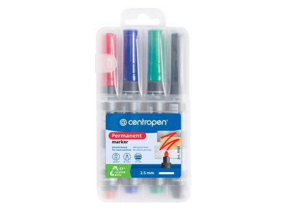 Sada permanentných popisovačov Centropen 8566/4S