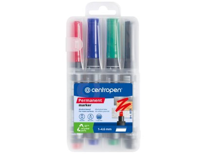 Sada permanentných popisovačov Centropen 8576/4S