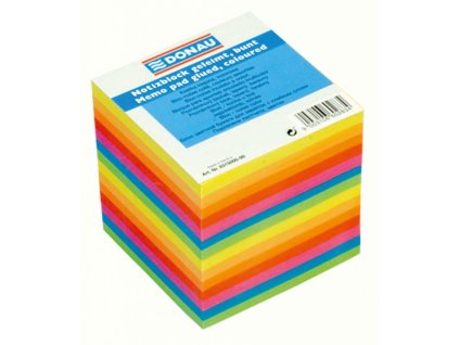 Poznámkový bloček kocka lepená, 90x90x85 mm, farebná