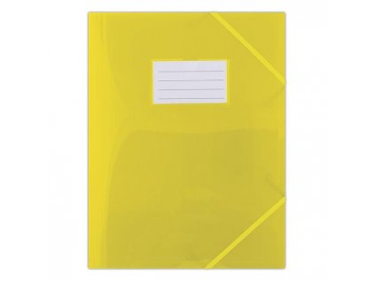 Plastový obal s gumičkou DONAU polopriehľadný žltý