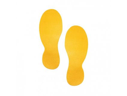 Podlahové značenie `STOPY`, žlté, 5 párov