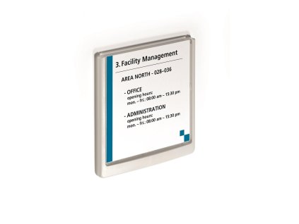 Informačná tabuľka Click Sign 149x148,5 biela