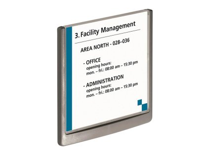 Informačná tabuľka Click Sign 149x148,5 grafitová