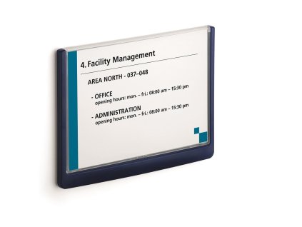 Informačná tabuľka Click Sign 210x148,5 modrá