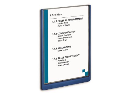 Informačná tabuľka Click Sign 210x297 modrá