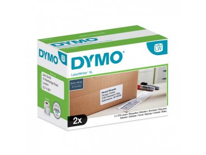 Samolepiace etikety Dymo LW 4XL 102x59 mm veľké expedičné biele