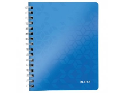 Blok poznámkový linajkový Leitz WOW A5 metalický modrý