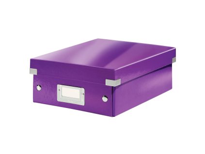 Malá organizačná krabica Click & Store purpurová