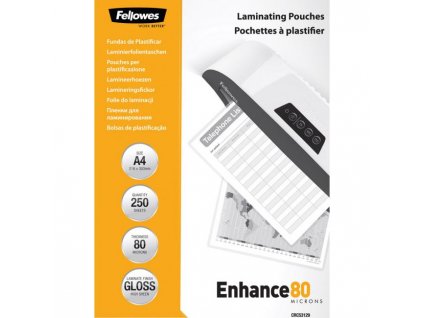 Laminovacie fólie Fellowes 216x303 80mic 250ks