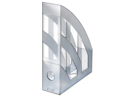 Stojan na časopisy Herlitz transparentný sivý