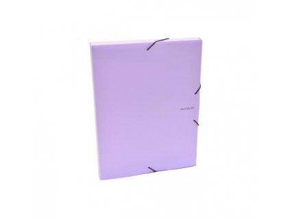 Plastový box s gumičkou Karton PP Pastelini fialový