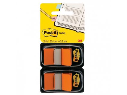 Záložky Post-it Index široké 25,4x43,2 oranžová 2ks