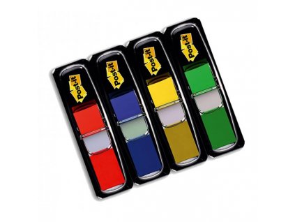 Post-it index úzky, klasické farby, 12,5x43 mm, zvýhodnené balenie 4+2