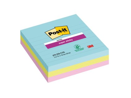 Samolepiaci bloček Post-it Super Sticky COSMIC, veľkosť 101x101 mm, 3 bločky po 70 lístkov