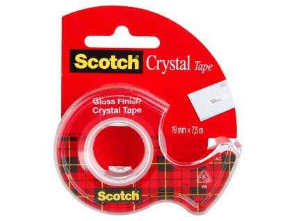 Lepiaca páska kryštálovo číra Scotch , 19 mm x 7,5 m, 1 rolka v zásobníku