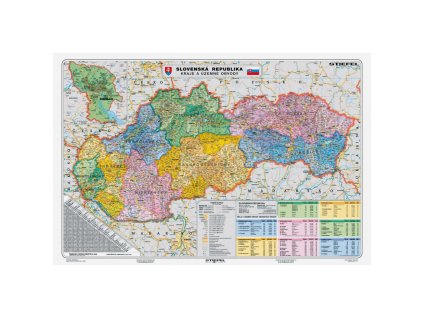 Mapa Slovensko-Kraje a územné obvody
