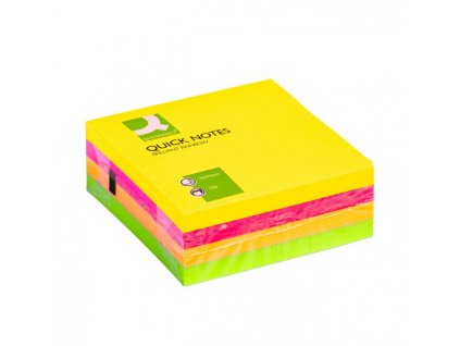 Bloček kocka Q-CONNECT 76x76mm 320l neónová