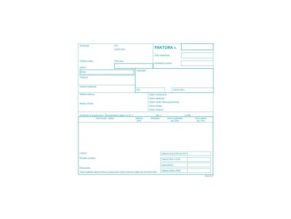 Faktúra - daňový doklad, 21x20cm, 100 listov, samoprepis