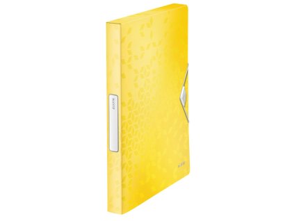 Plastový box s gumičkou Leitz WOW žltý