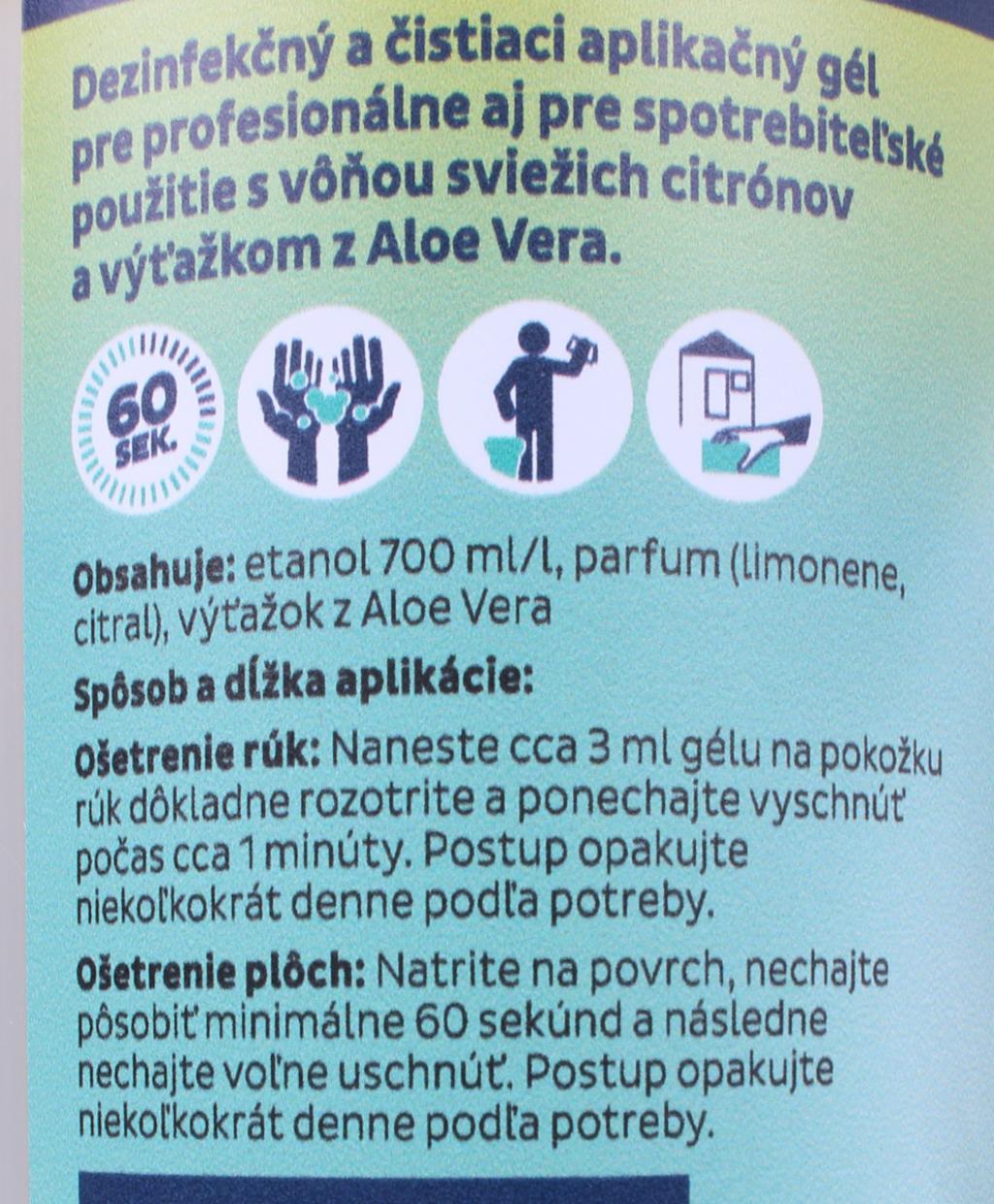 CleanFit dezinfekčný gél 70% citrus na ruky 1 l + pumpička ZDARMA