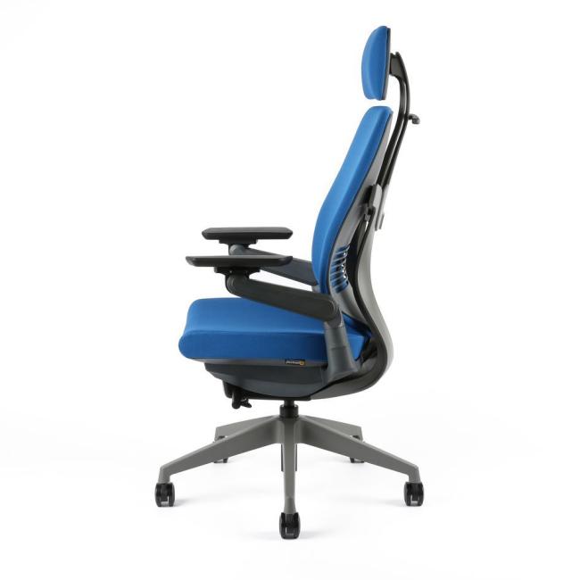 Office Pro Kancelárska stolička čalúnená KARME + PDH, F03 modrá