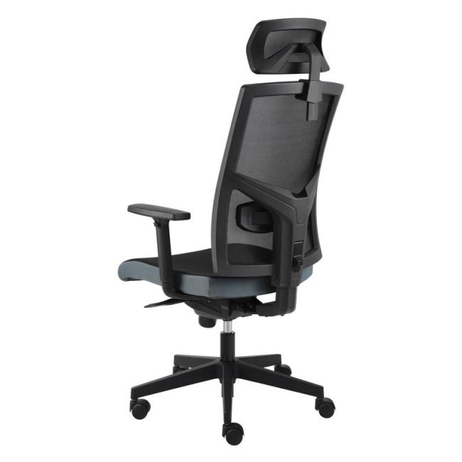 Alba Kancelárska stolička GAME VIP SYN čierno/sivá (B8033) + PDH 3D + podrúčky P44