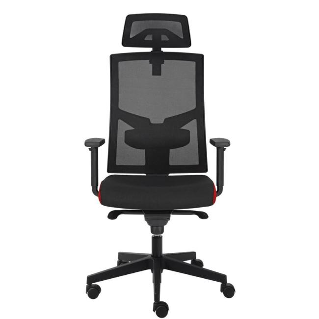 Alba Kancelárska stolička GAME VIP SYN čierno/červená (B8033) + PDH 3D + podrúčky P44