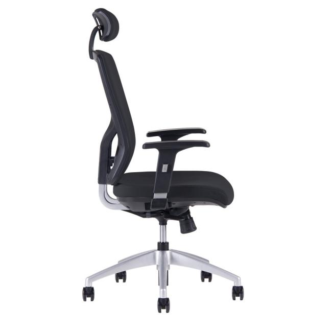 Office Pro Kancelárska stolička HALIA SP s podhlavníkom + podrúčky, čierna