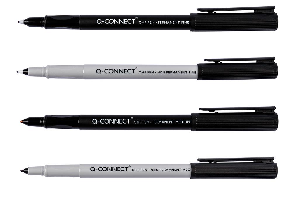 Permanentný popisovač Q-CONNECT OHP 0,5 mm, čierny