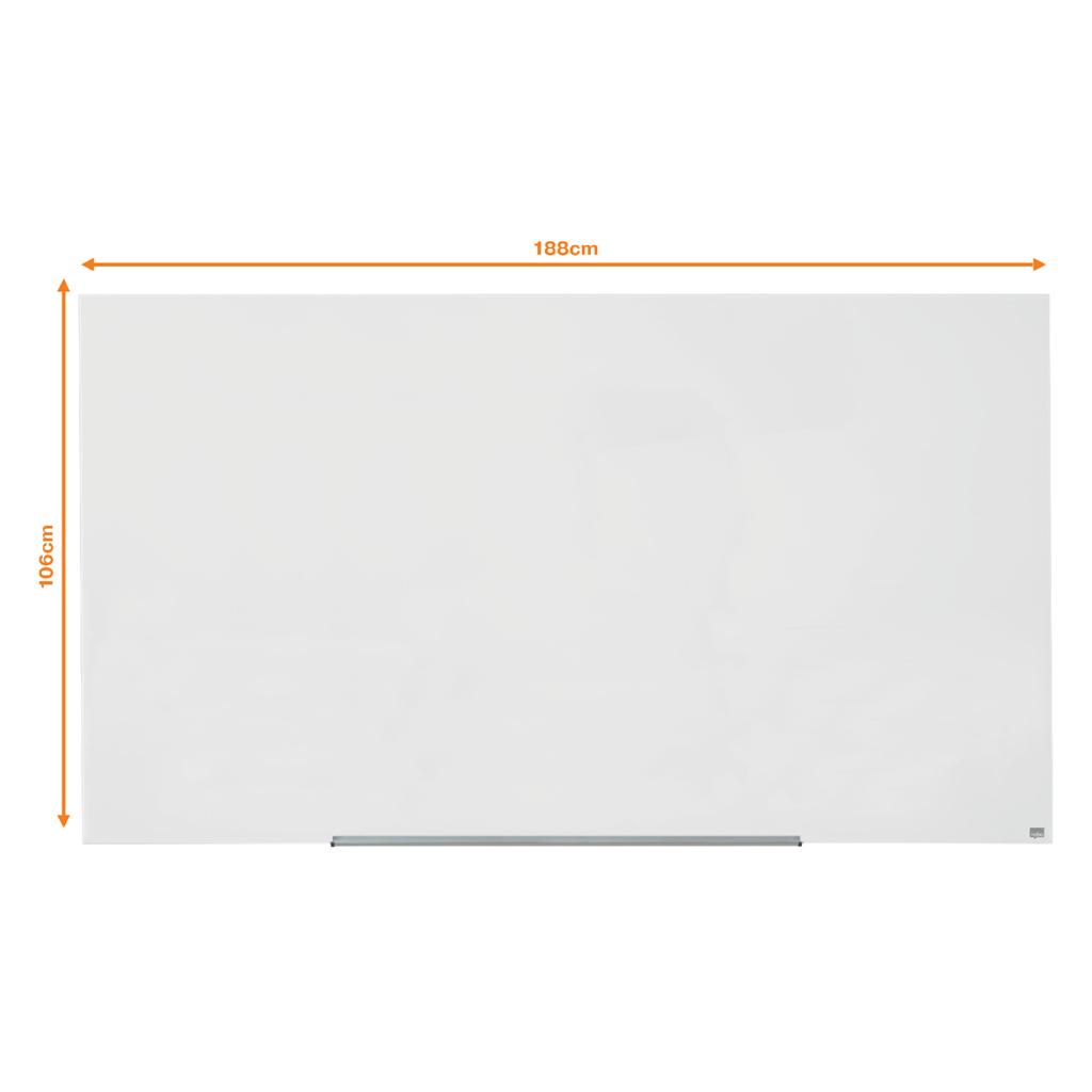 Sklenená tabuľa Nobo Diamond biela 85” 1900x1000mm