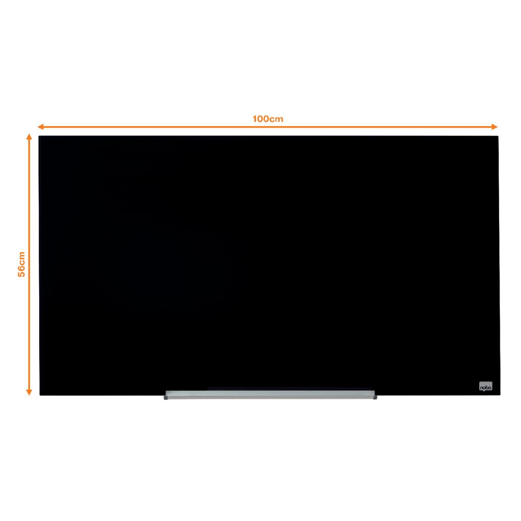 Sklenená tabuľa Nobo Diamond čierna 993x559 mm