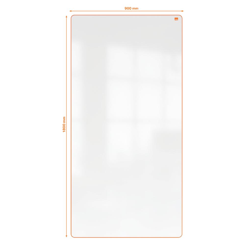 Prenosná magnetická taubľa Nobo Move & Meet oranžový rám