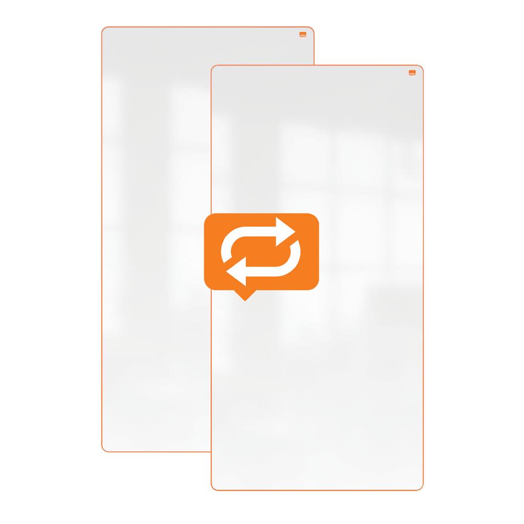Prenosná magnetická taubľa Nobo Move & Meet oranžový rám