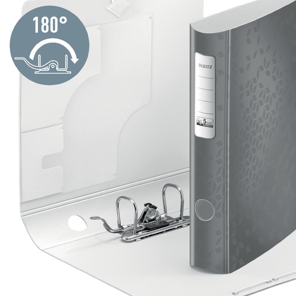 Zakladač pákový Leitz 180° Active WOW 6,5 cm červený