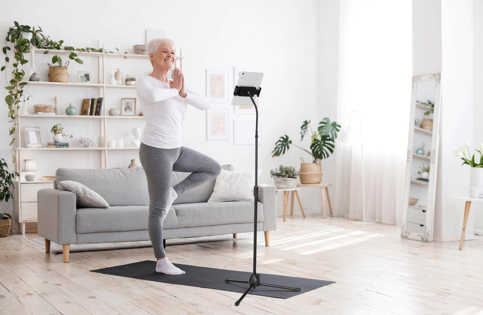 Durable Podlahový stojan na tablet TWIST FLOOR, čierny