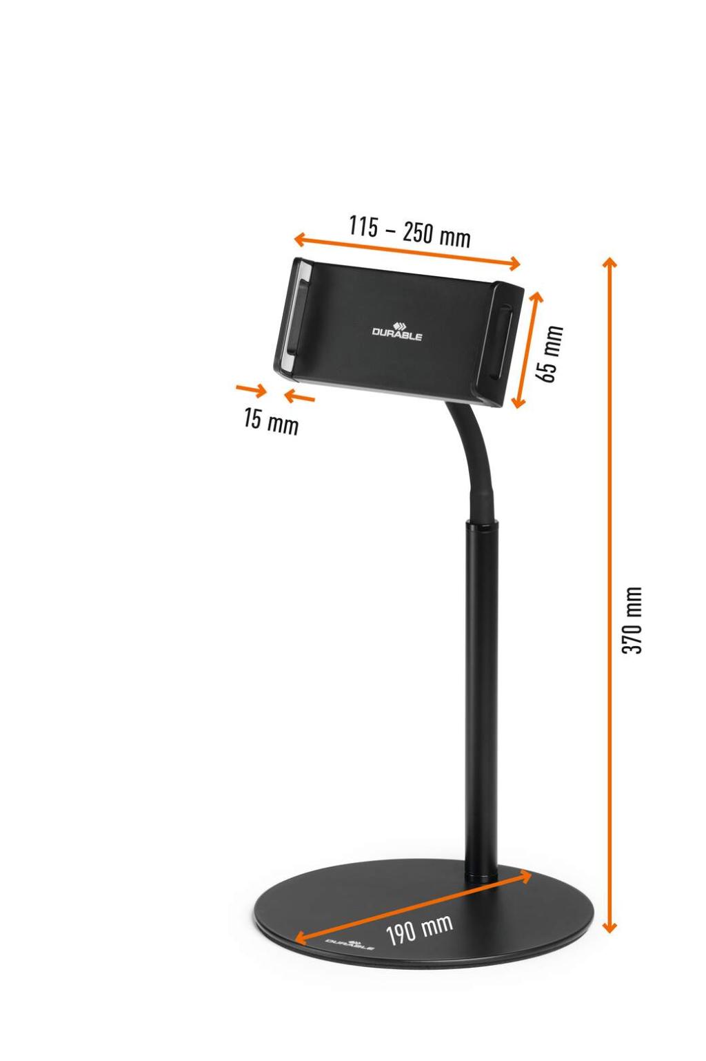 Durable Stojan na tablet TWIST COMBI, čierny