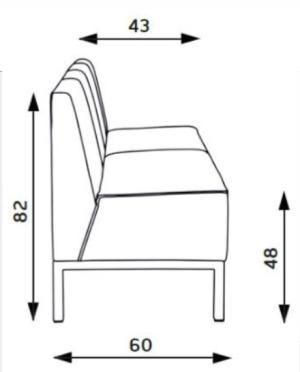Alba Jednkreslo Steve, celočalúnené, š. 80 cm, zdravot. ekokoža béžová KN0020, sivá konštrukcia