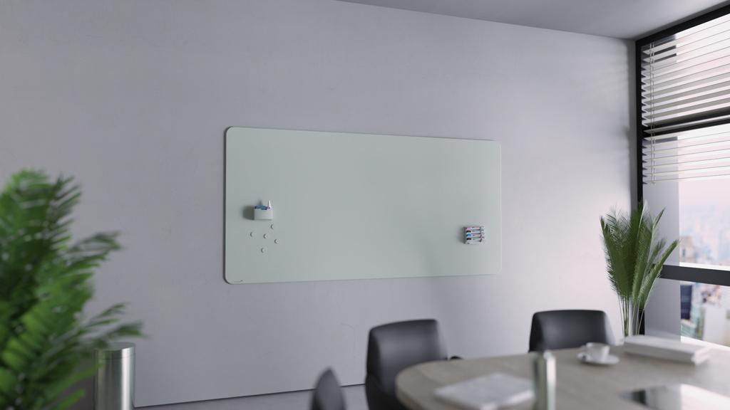 Legamaster Tabuľa GLASSBOARD matná, oblé rohy 90x120, zelená