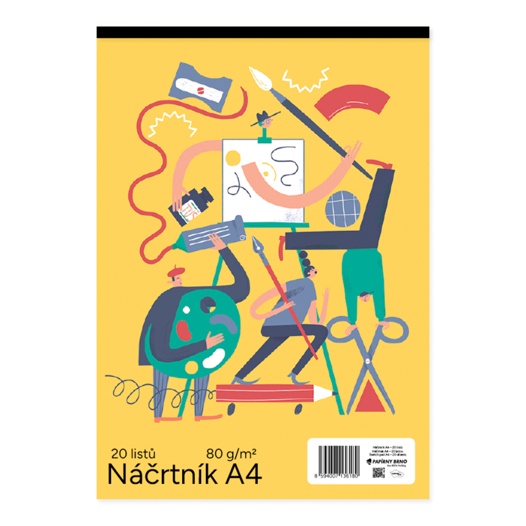 Krpa Náčrtník A4 20 listov