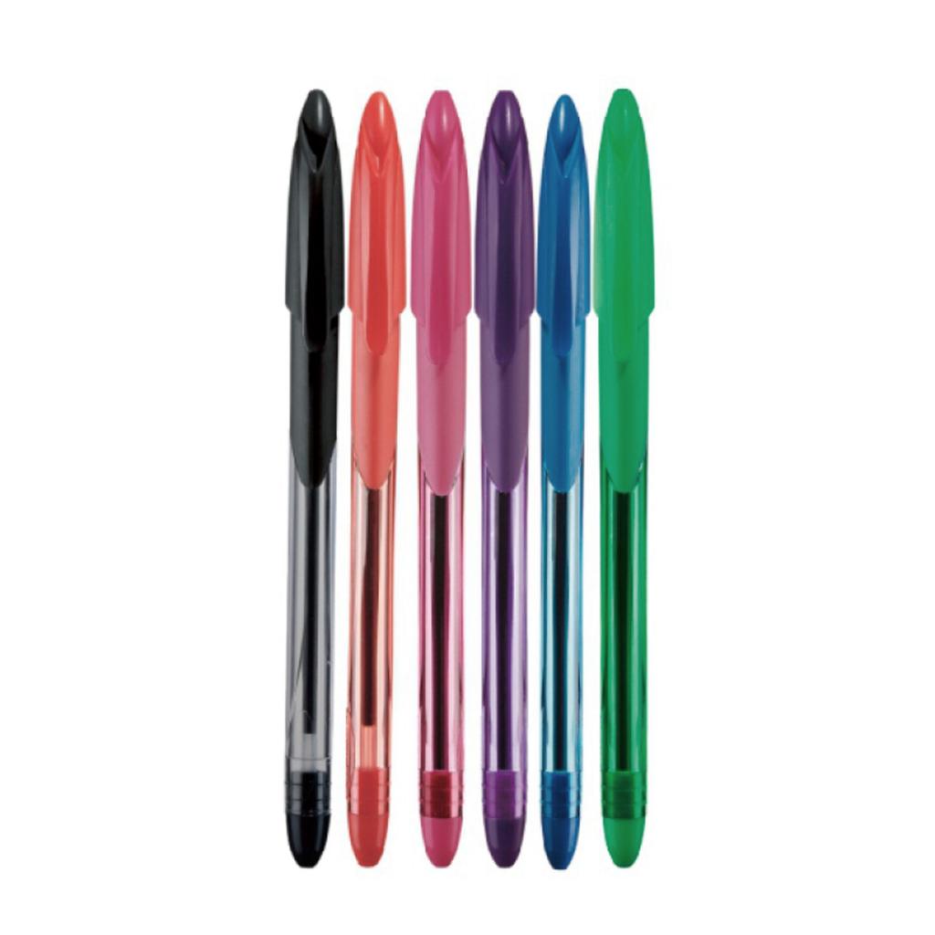 Guľôčkové pero KEYROAD Soft Jet 0,7 mm, blister 6 ks, mix farieb