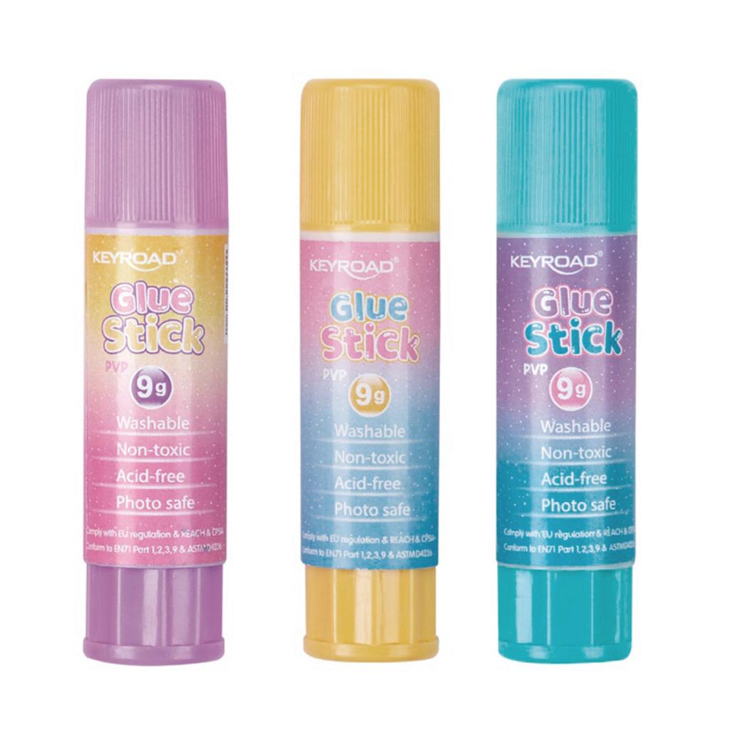 Lepiaca tyčinka KEYROAD Pastel, blister 3 ks, mix farieb