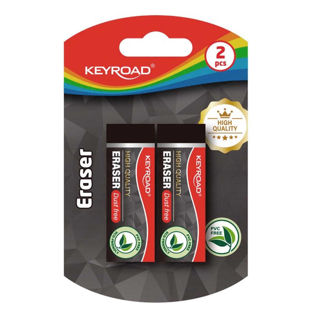 Guma KEYROAD technická, blister 2 ks, čierna