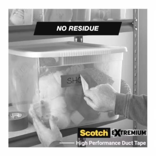Scotch Opravná páska Scotch, Extremium, NO RESIDUE, vysokovýkonná, 48mm x 18,2m Vysokoúčinná lepiaca páska Scotch® Extremium™ NO RESIDUE typu duct