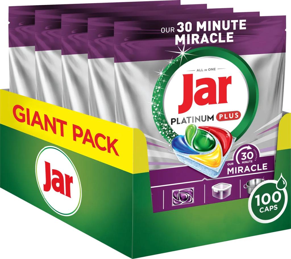 JAR tablety do umývačky riadu Platinum Plus 30 Minute Miracle 100ks