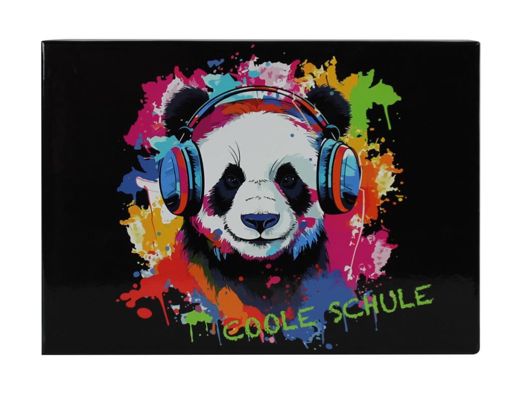 Krabica na školské potreby DONAU pre formáty A4, Panda